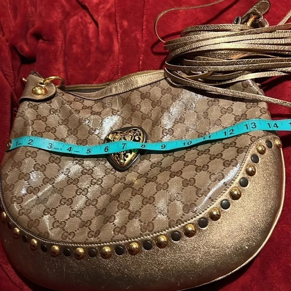 GUCCI Babouska Monogram Hobo shoulder bag with  matching wallet - Picture 15 of 17